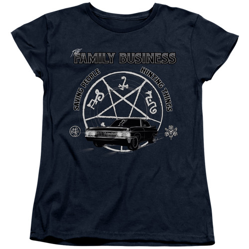 Image for Supernatural Womans T-Shirt - Saving People and Hunting