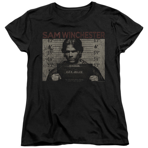 Image for Supernatural Womans T-Shirt - Sam Mug Shot