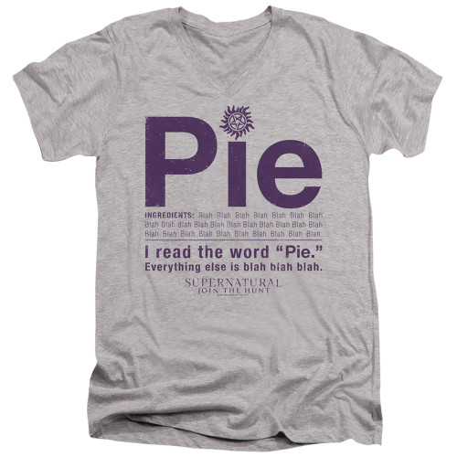 Image for Supernatural V Neck T-Shirt - Pie