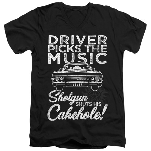 Image for Supernatural V Neck T-Shirt - Driver Picks Music