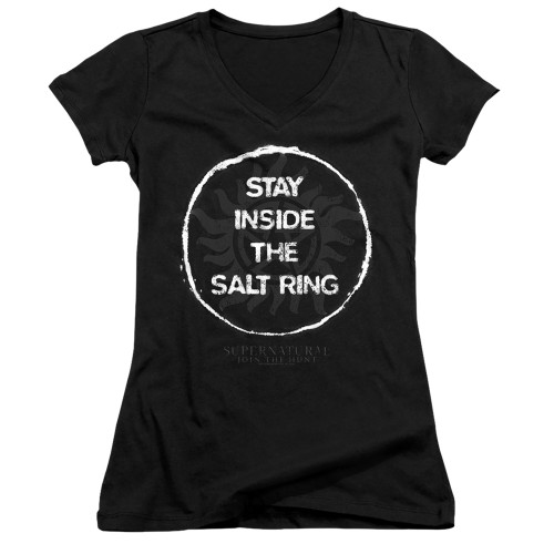 Image for Supernatural Girls V Neck - Stay Inside the Salt Ring