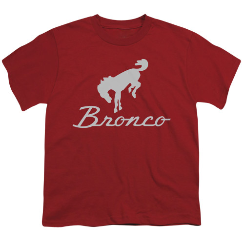 Image for Ford Youth T-Shirt - Chrome Ford Bronco Logo