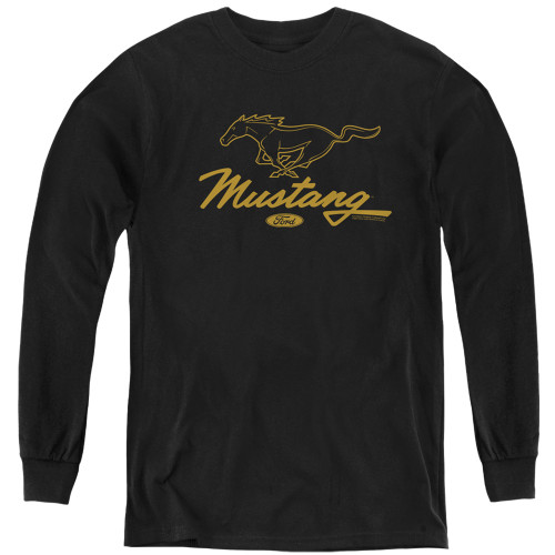 Image for Ford Youth Long Sleeve T-Shirt - Mustang Pony Script