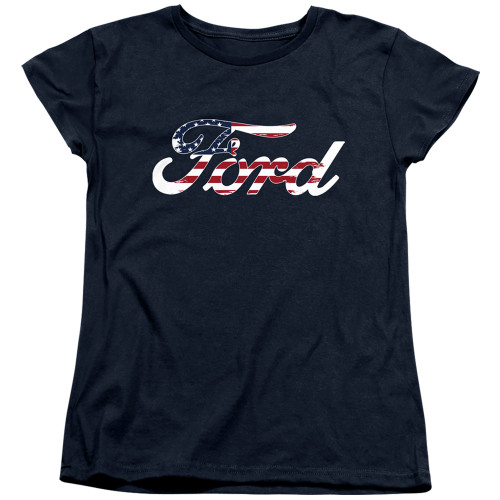 Image for Ford Womans T-Shirt - Flag Logo