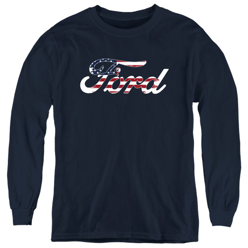 Image for Ford Youth Long Sleeve T-Shirt - Flag Logo