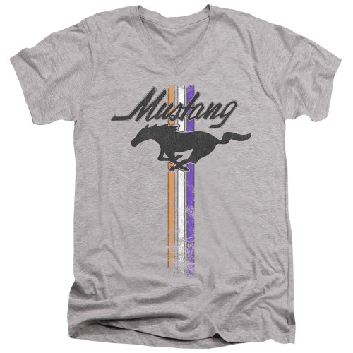 Image for Ford V Neck T-Shirt - Mustang Stripes