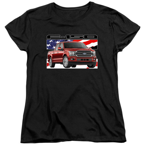 Image for Ford Womans T-Shirt - F150 Flag