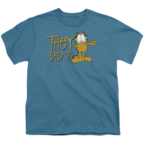 Image for Garfield Youth T-Shirt - They Did It