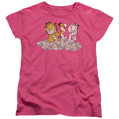 Image for Garfield Womans T-Shirt - Chicks Dig Flowers