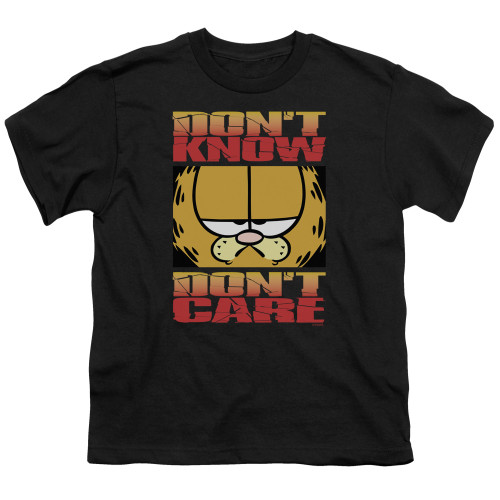 Image for Garfield Youth T-Shirt - Don't Know Don't Care