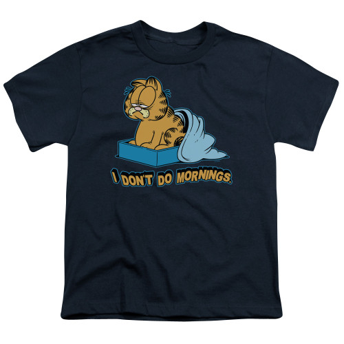 Image for Garfield Youth T-Shirt - I Don't Do Mornings