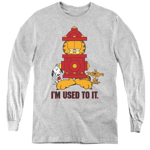 Image for Garfield Youth Long Sleeve T-Shirt - I'm Used To It
