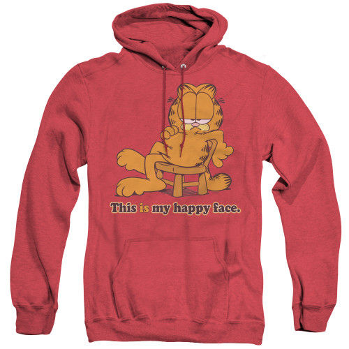 Image for Garfield Heather Hoodie - Happy Face