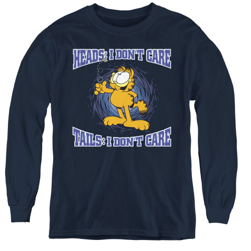 Image for Garfield Youth Long Sleeve T-Shirt - Heads or Tails