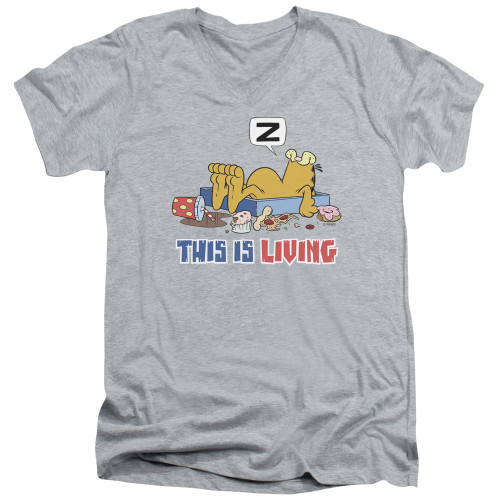 Image for Garfield V Neck T-Shirt - This is Living