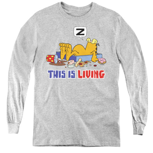 Image for Garfield Youth Long Sleeve T-Shirt - This is Living