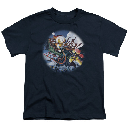 Image for Garfield Youth T-Shirt - Moonlight Ride
