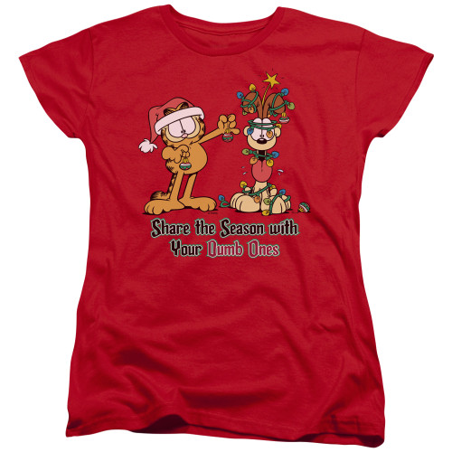 Image for Garfield Womans T-Shirt - Share the Season