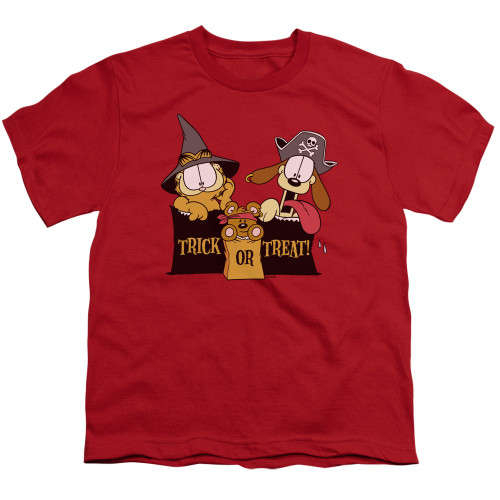 Image for Garfield Youth T-Shirt - Trick or Treat