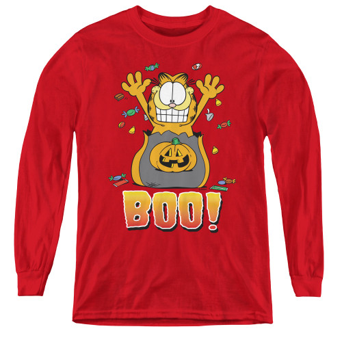 Image for Garfield Youth Long Sleeve T-Shirt - Boo!