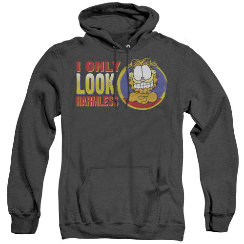 Image for Garfield Heather Hoodie - I Only Look Harmless