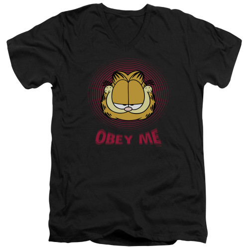 Image for Garfield V Neck T-Shirt - Obey Me