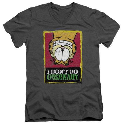 Image for Garfield V Neck T-Shirt - I Don't Do Ordinary