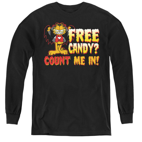 Image for Garfield Youth Long Sleeve T-Shirt - Count Me In