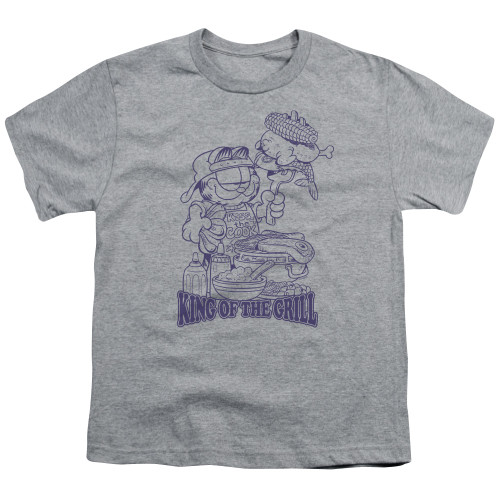 Image for Garfield Youth T-Shirt - King of the Grill