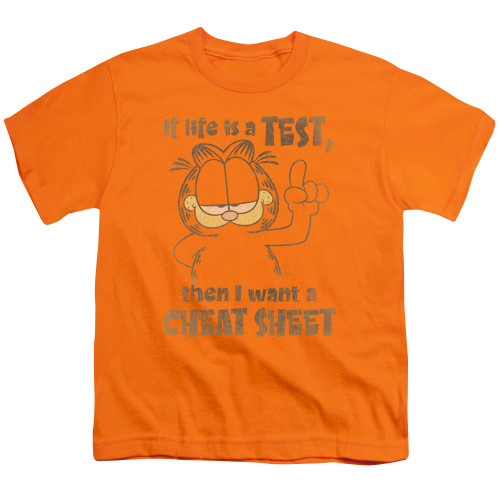 Image for Garfield Youth T-Shirt - Cheat Sheet