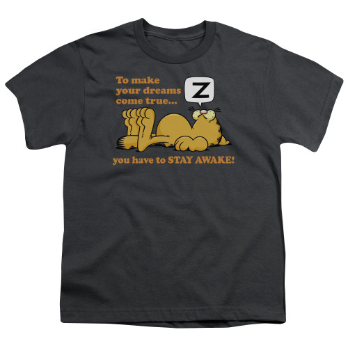 Image for Garfield Youth T-Shirt - Stay Awake