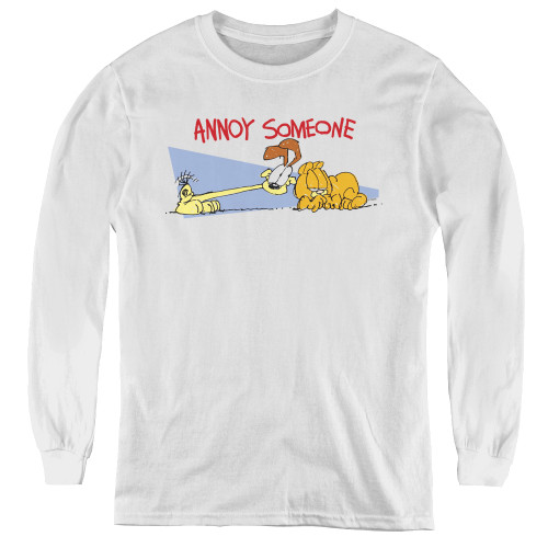 Image for Garfield Youth Long Sleeve T-Shirt - Annoy Someone