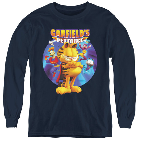 Image for Garfield Youth Long Sleeve T-Shirt - DVD Art