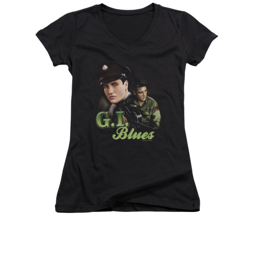 Elvis Girls V Neck T-Shirt - Retro G.I. Blues