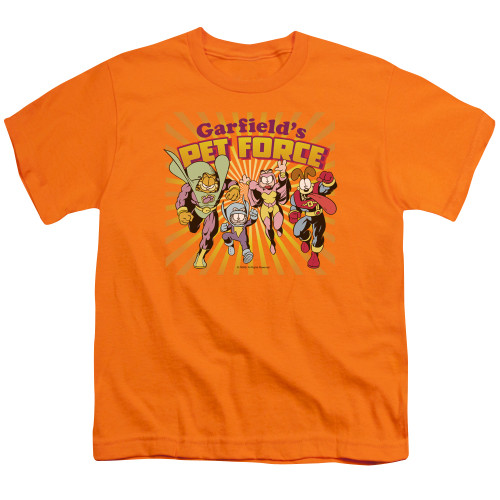 Image for Garfield Youth T-Shirt - Pet Force Burst