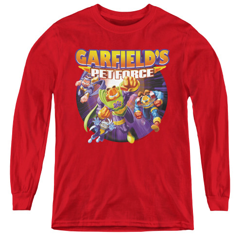 Image for Garfield Youth Long Sleeve T-Shirt - Pet Force Four