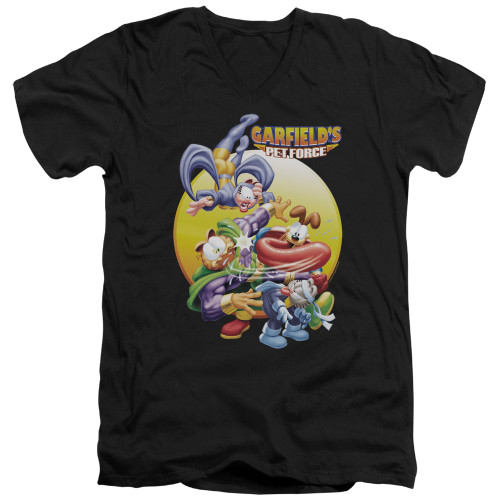 Image for Garfield V Neck T-Shirt - Tongue of Doom