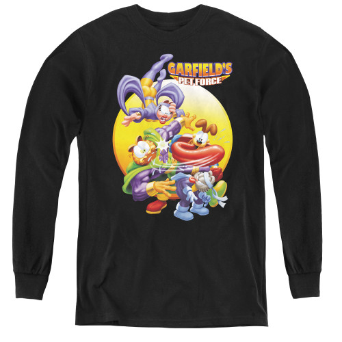 Image for Garfield Youth Long Sleeve T-Shirt - Tongue of Doom