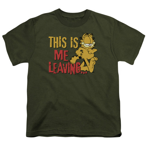 Image for Garfield Youth T-Shirt - Leaving