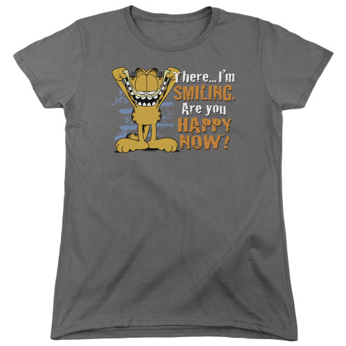 Image for Garfield Womans T-Shirt - Smiling
