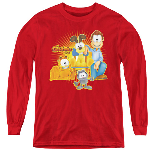 Image for Garfield Youth Long Sleeve T-Shirt - Say Cheese