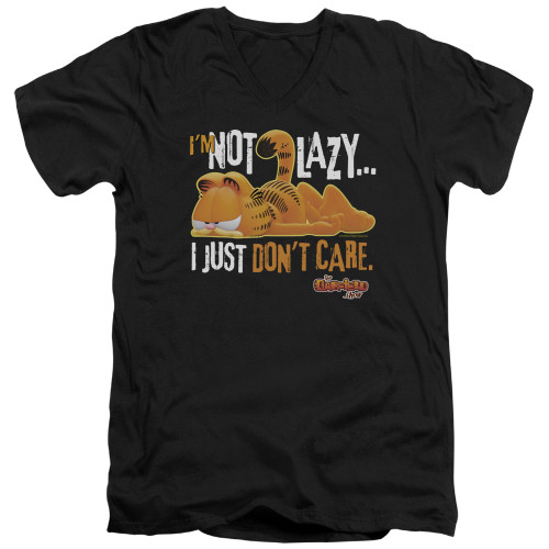 Image for Garfield V Neck T-Shirt - Not Lazy