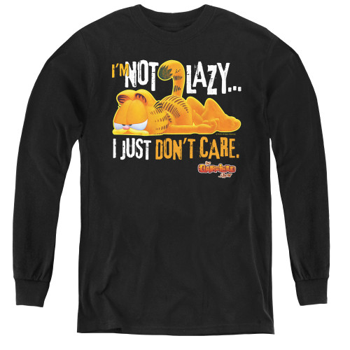 Image for Garfield Youth Long Sleeve T-Shirt - Not Lazy