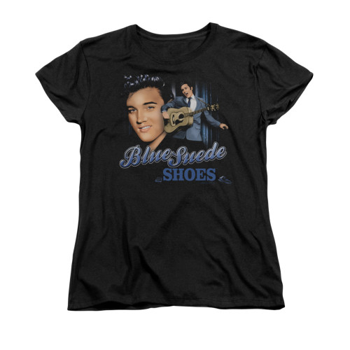 Elvis Woman's T-Shirt - Blue Suede Shoes