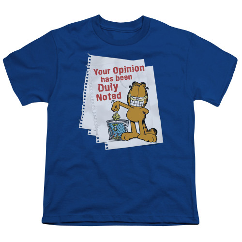 Image for Garfield Youth T-Shirt - Duly Noted