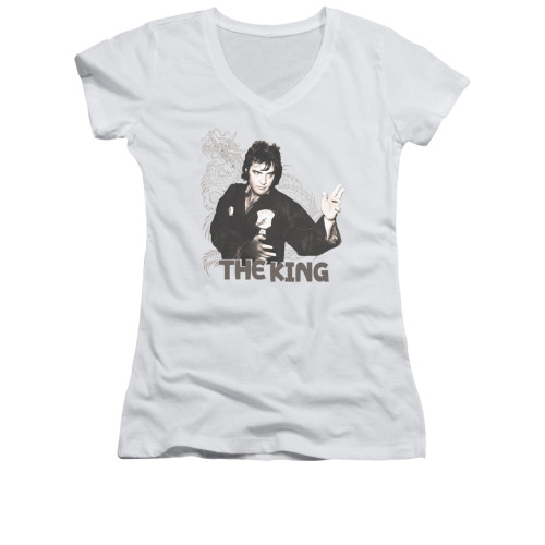 Elvis Girls V Neck T-Shirt - Fighting King