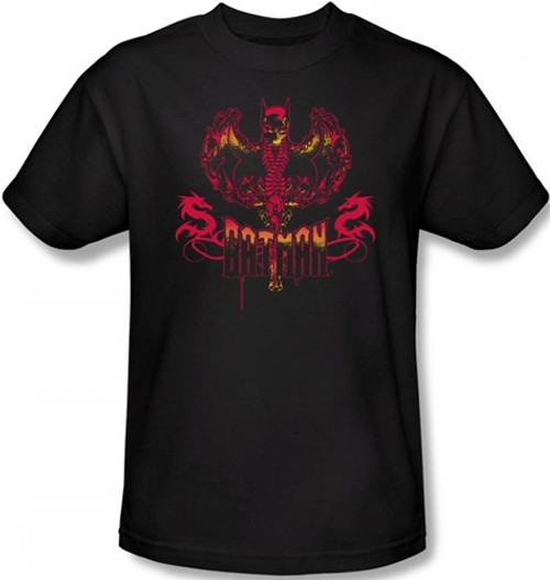 Image Closeup for Batman T-Shirt - Heart of Fire Logo