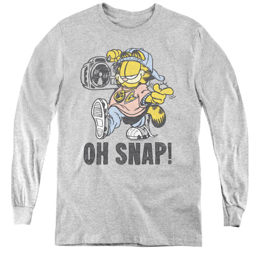 Image for Garfield Youth Long Sleeve T-Shirt - Oh Snap