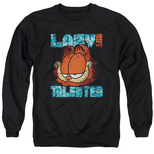 Image for Garfield Crewneck - Lazy but Talented Distressed