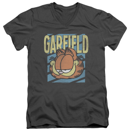 Image for Garfield V Neck T-Shirt - Rad Garfield